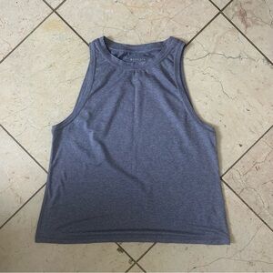 Athleta Heathered Blue V-Neck Tee